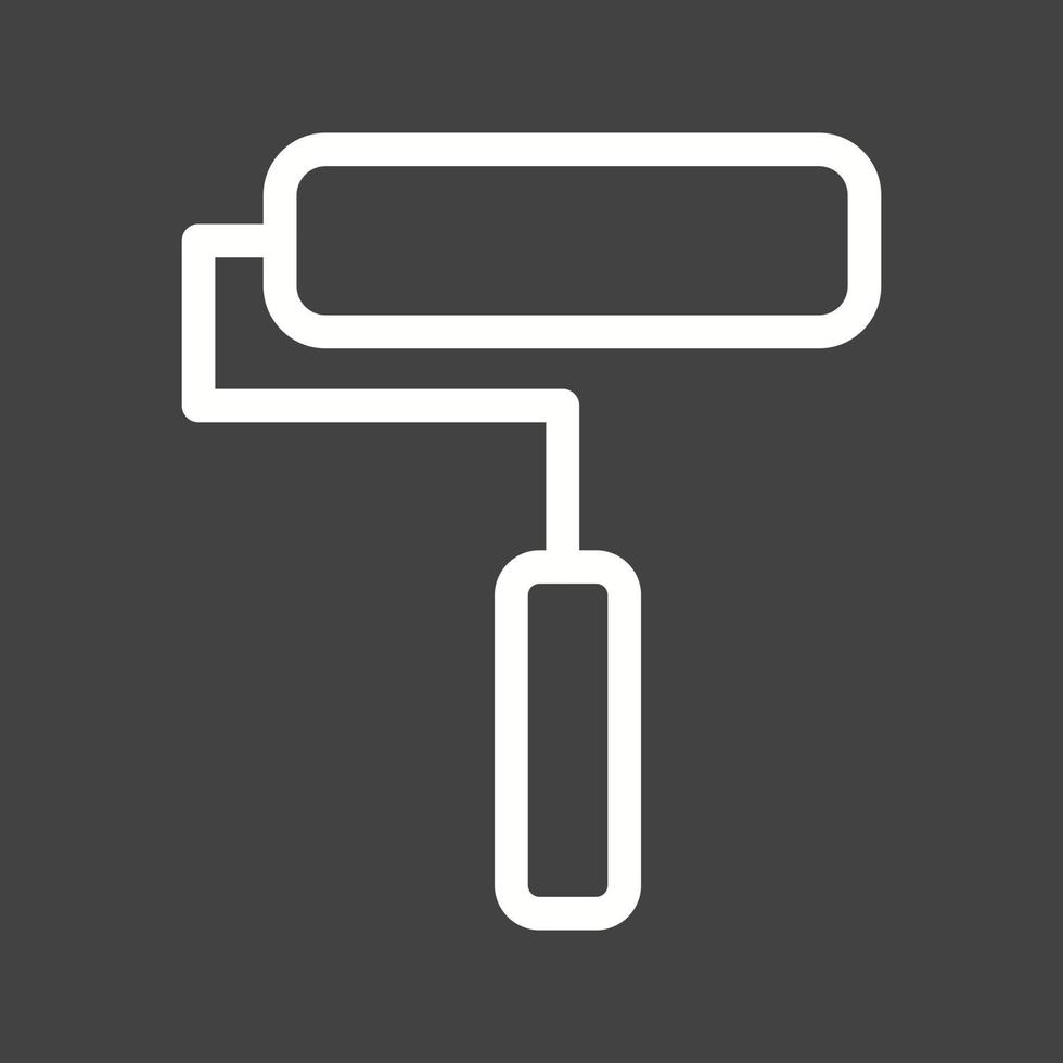 Paint Roller Line Inverted Icon vector