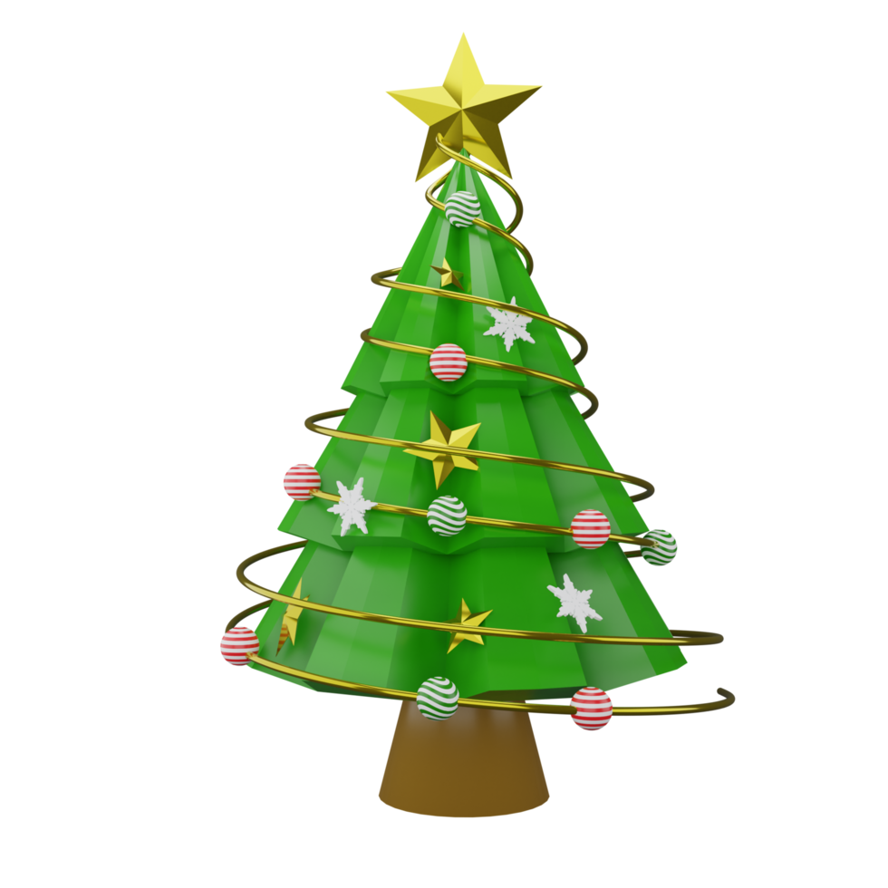 árbol brillante brillante de navidad con estrella. png