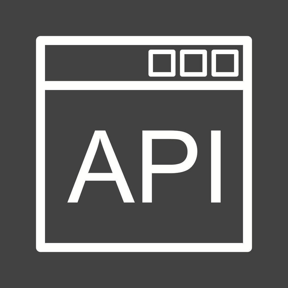 API Line Inverted Icon vector