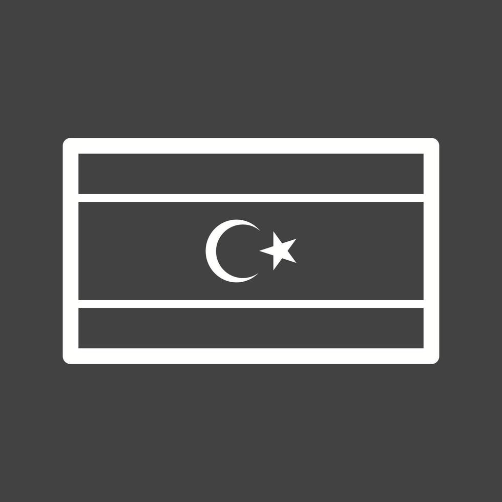 Libya Line Inverted Icon vector