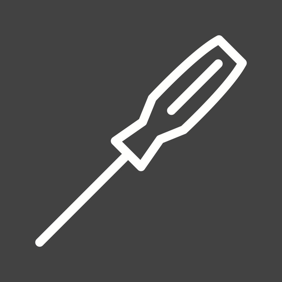 Screwdriver Line Inverted Icon vector