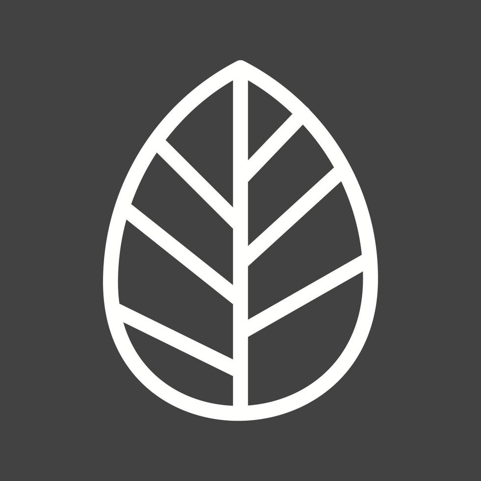 Autumn Leaf Line Inverted Icon vector