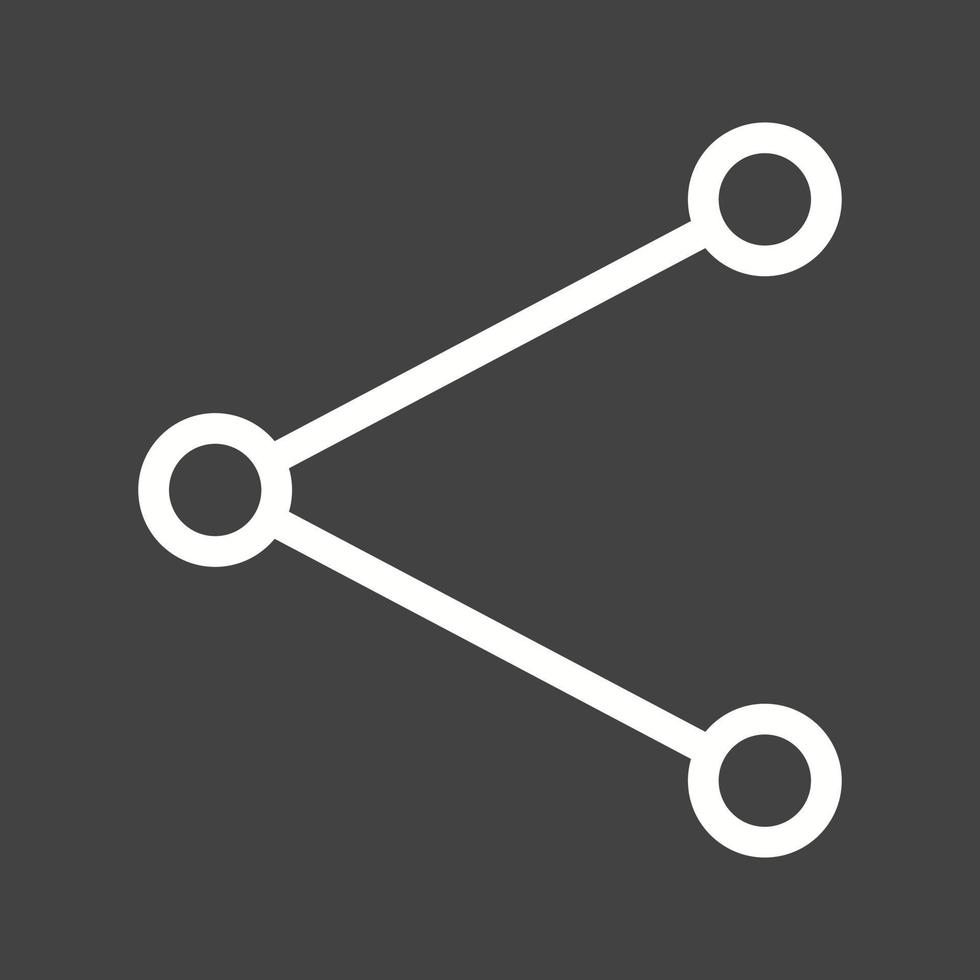 Sharing Line Inverted Icon vector