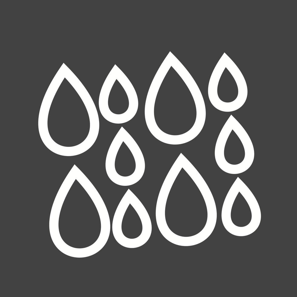 Light Rain Line Inverted Icon vector