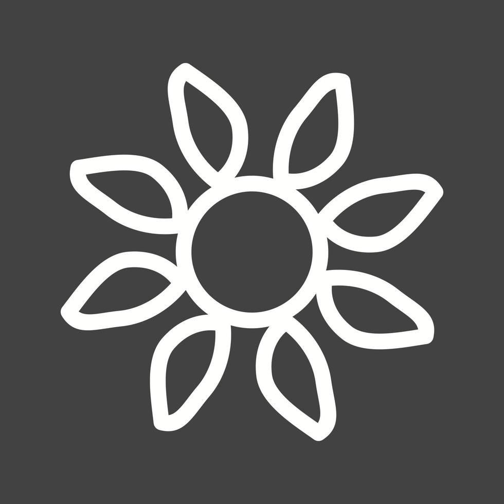 Flower Line Inverted Icon vector