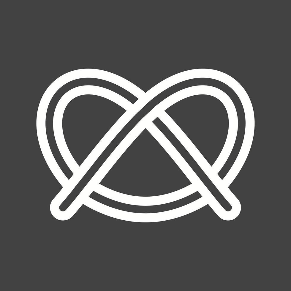 Pretzel Line Inverted Icon vector