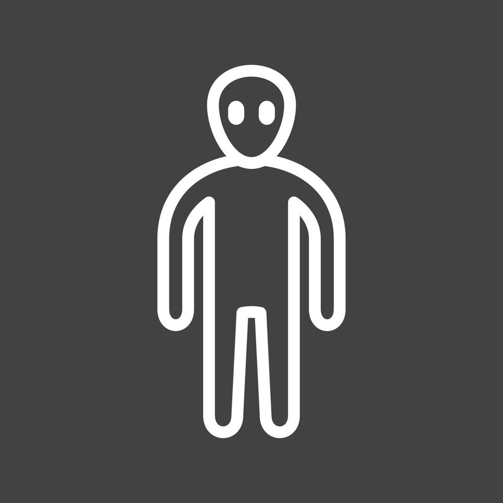 Alien Line Inverted Icon vector