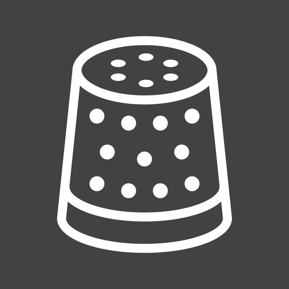 Thimble Line Inverted Icon vector