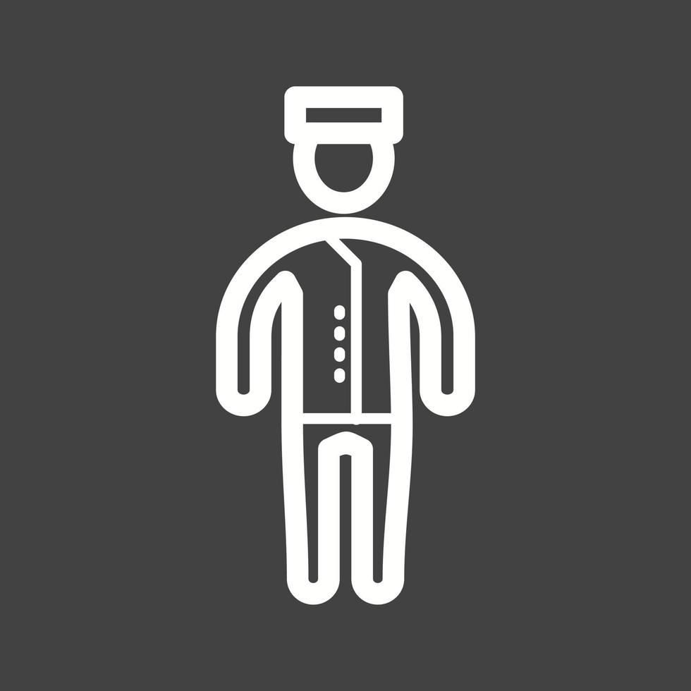 Bellhop Line Inverted Icon vector