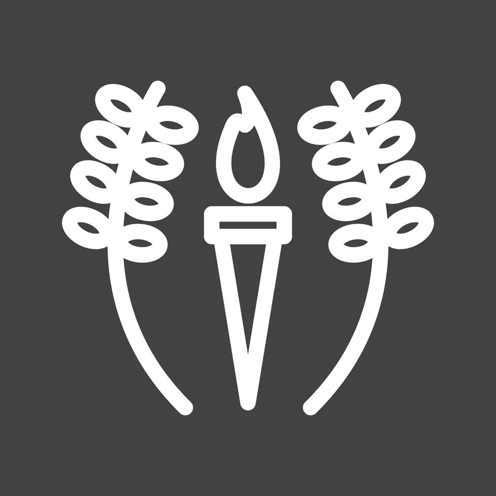 Olympic Torch Line Inverted Icon vector