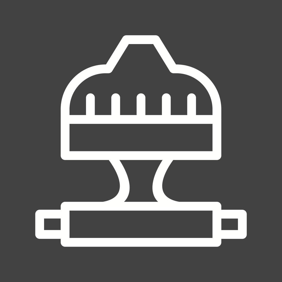 Thermostatic Head Line Inverted Icon vector