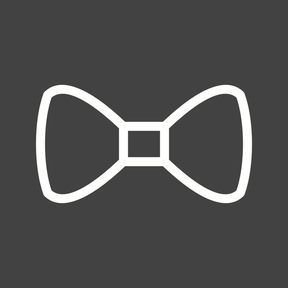 Bow Tie Line Inverted Icon vector