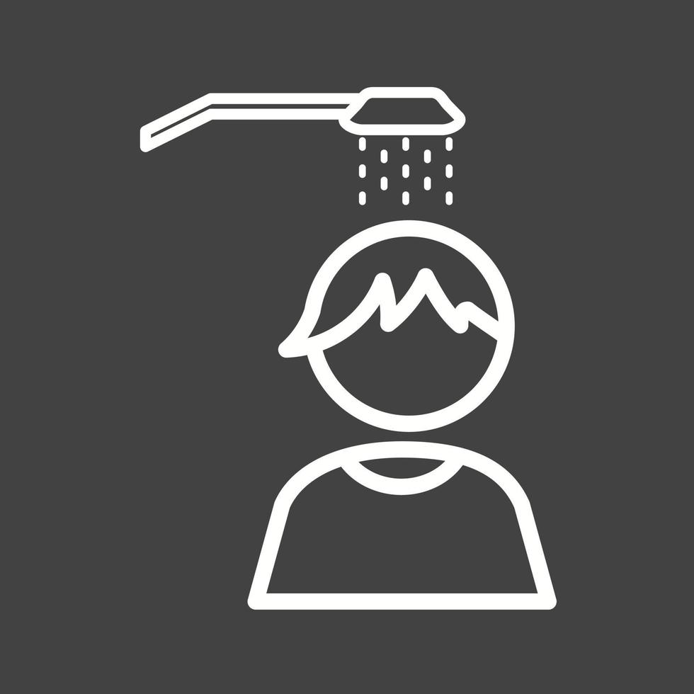 In the Shower Line Inverted Icon vector