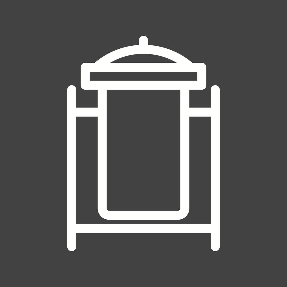 Recycle Bin Line Inverted Icon vector
