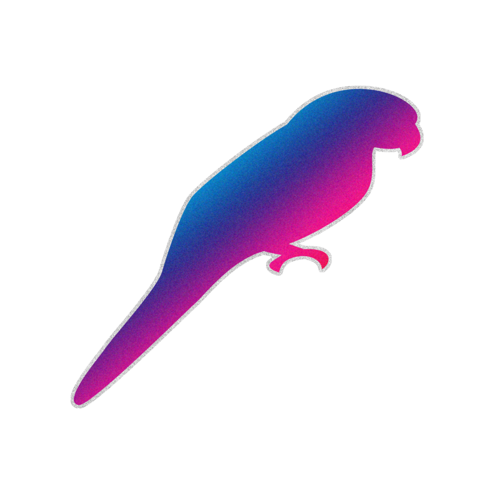 papegaai regenboog schitteren structuur sticker ontwerp transparant achtergrond png