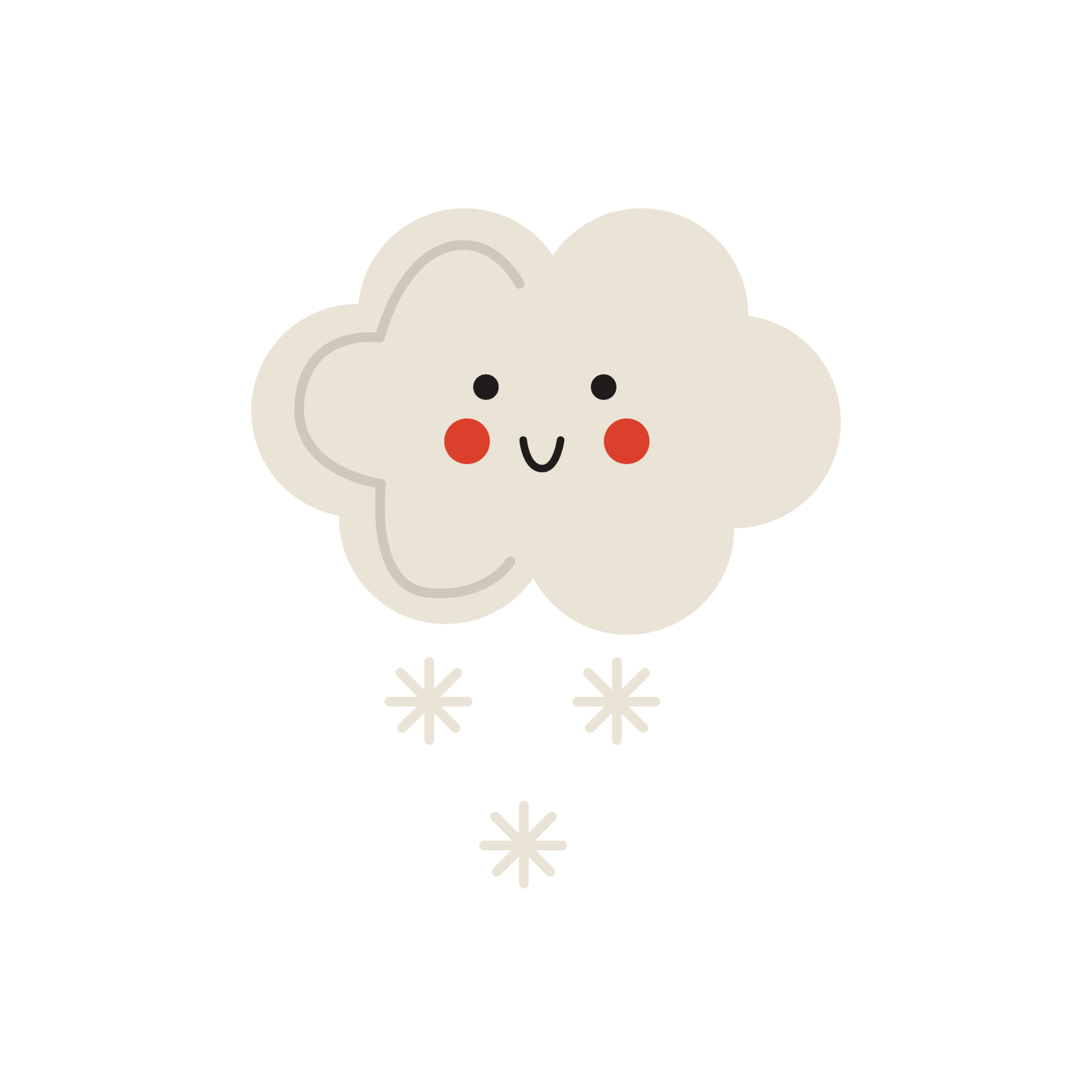 Free Cartoon cute snowy cloud PNG file with transparent background.  14344299 PNG with Transparent Background