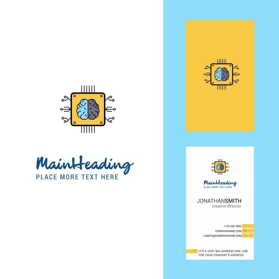 Processor Creative Logo and business card vertical Design Vector