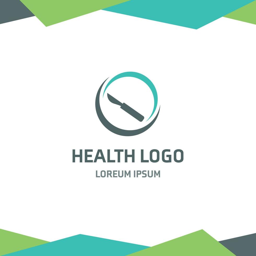 Health logo design with typography vector