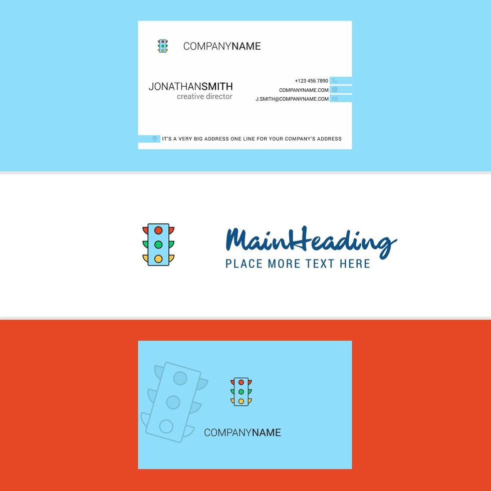 Beautiful Traffic signals Logo and business card vertical Design Vector