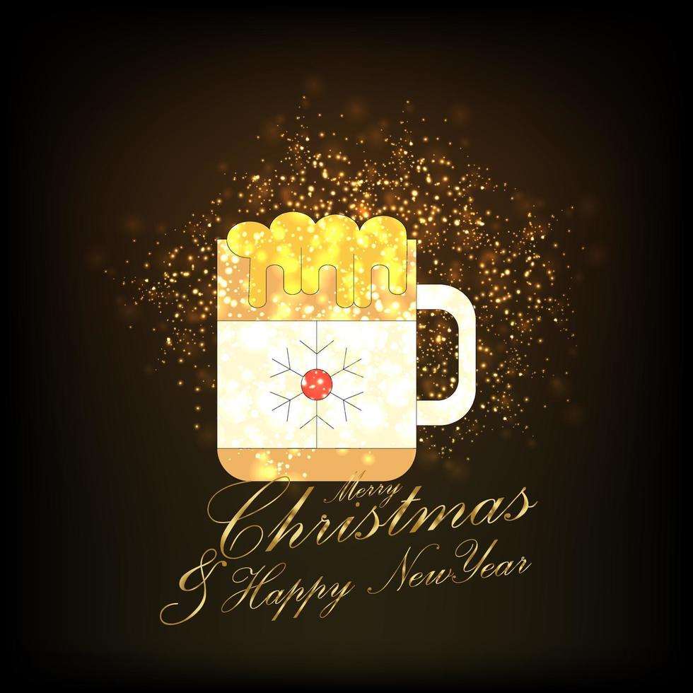 Merry Christmas and Happy new Year Abstract Glitter background vector