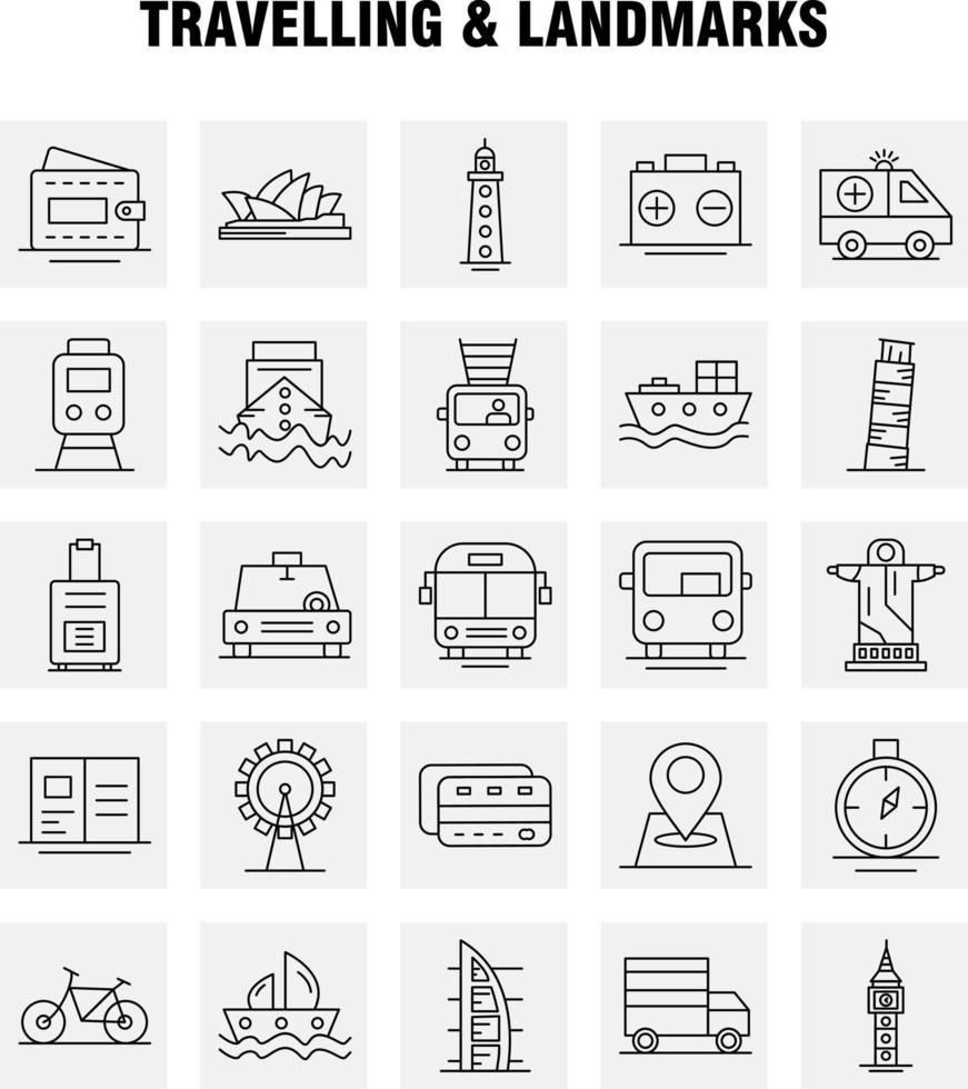 Travelling And Landmarks Line Icon for Web Print and Mobile UXUI Kit Such as Card Credit Credit Card Money Wallet Money Cash Pictogram Pack Vector