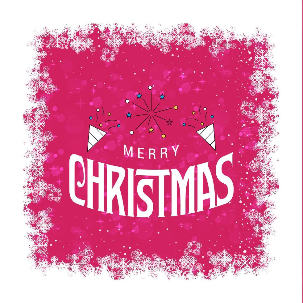Merry Christmas card with creative design and purple background ...