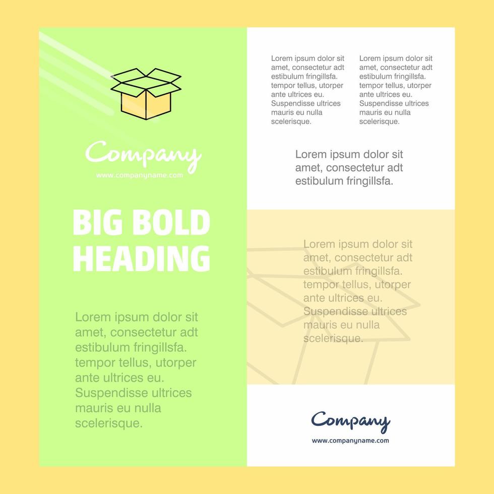 Carton Business Company Poster Template with place for text and images vector background