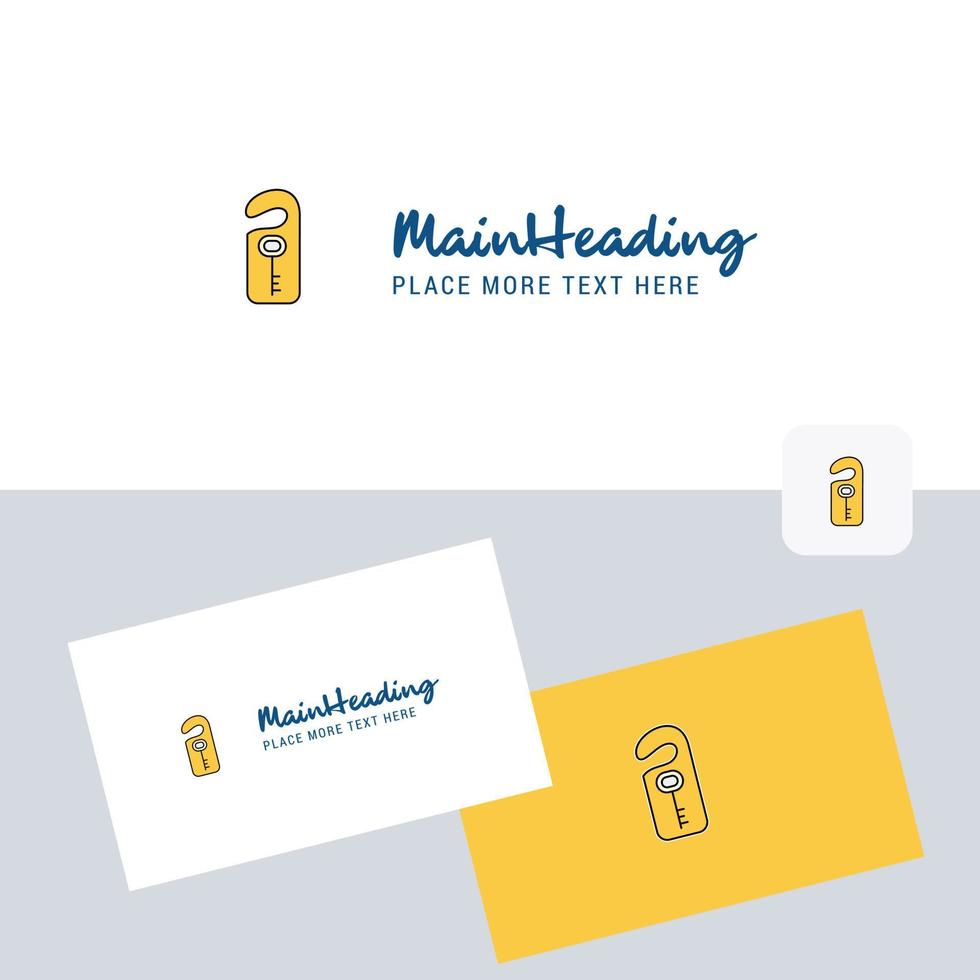 Key tag vector logotype with business card template Elegant corporate identity Vector