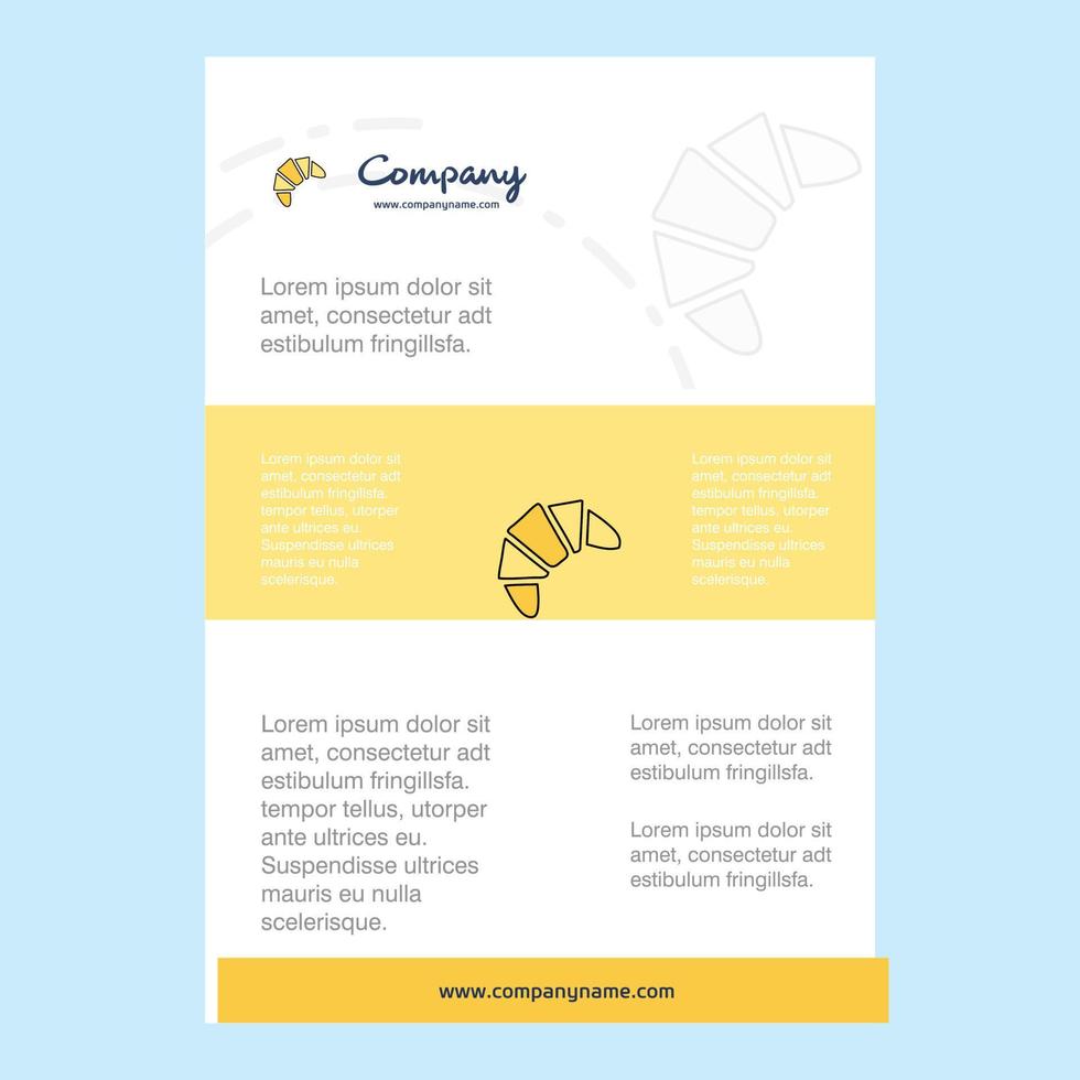 Template layout for Bun comany profile annual report presentations leaflet Brochure Vector Background