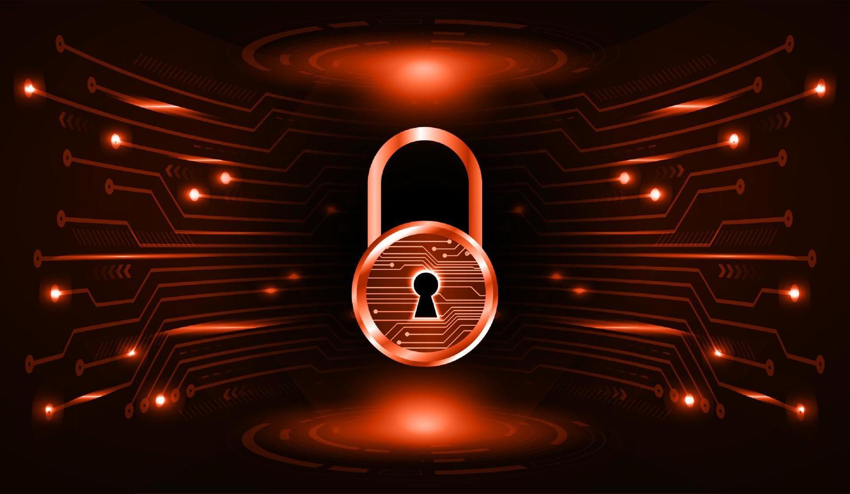 Modern Cybersecurity Technology Background with padlock vector