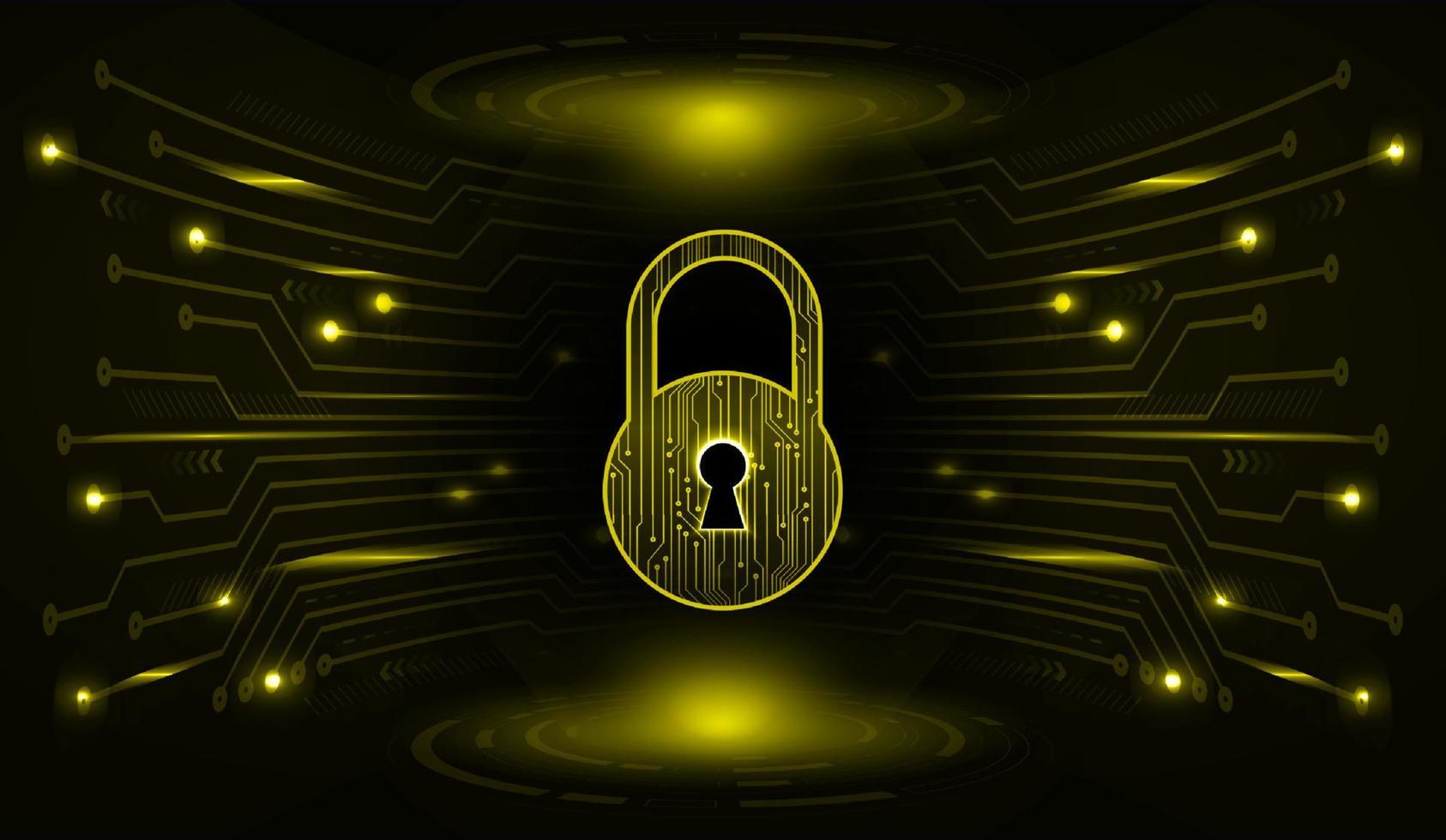 Modern Cybersecurity Technology Background with padlock vector