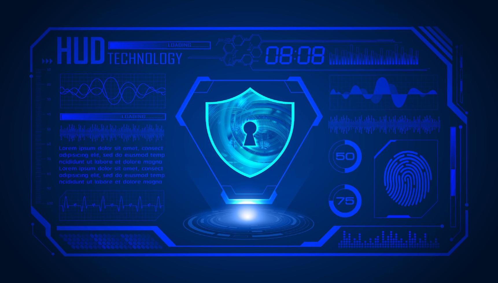 Modern HUD Technology Screen Background vector