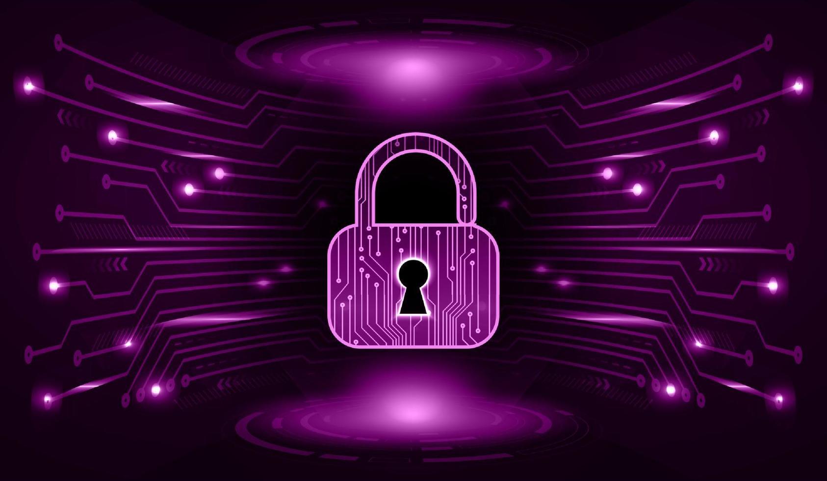 Modern Cybersecurity Technology Background with padlock vector