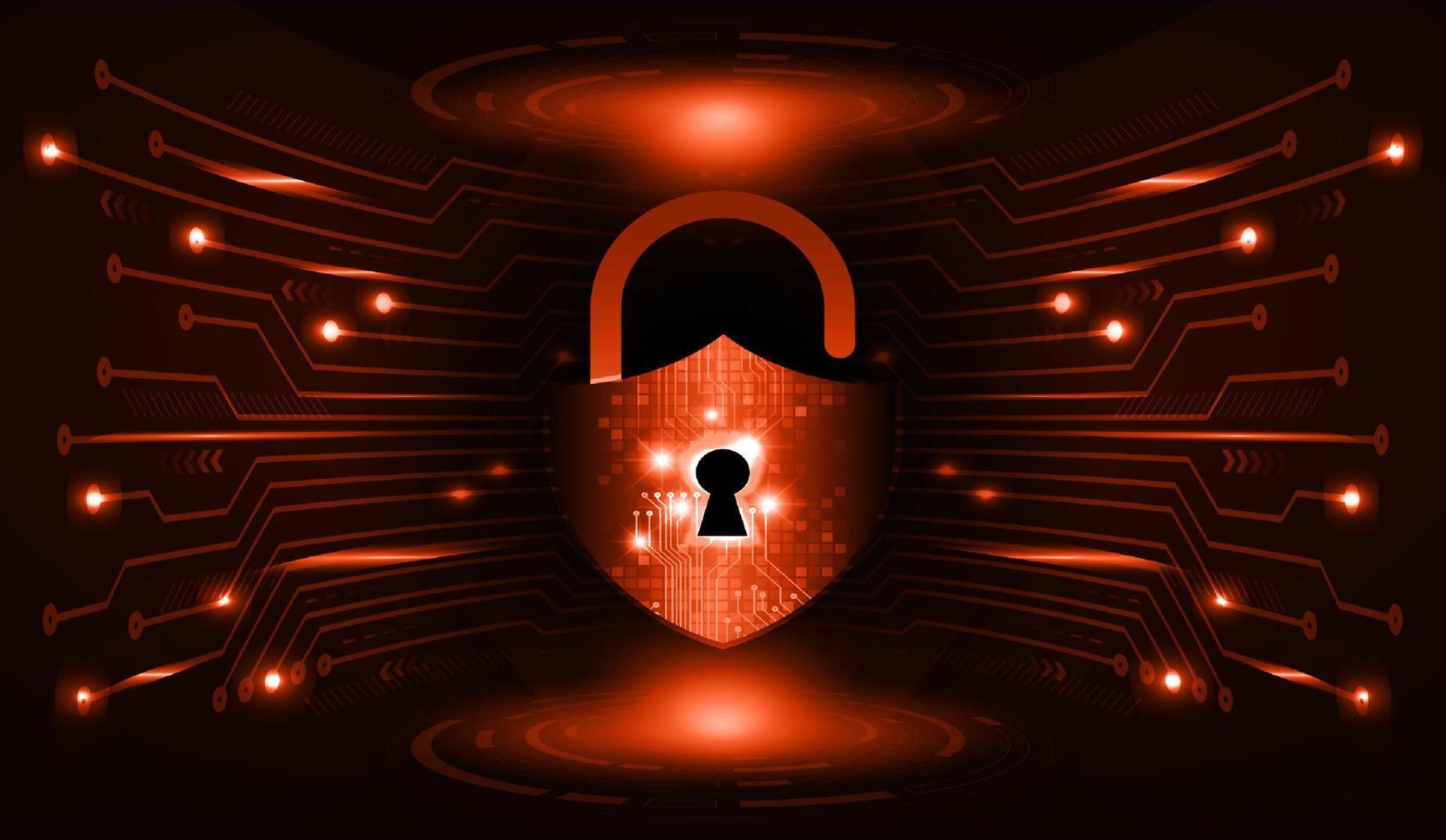 Modern Cybersecurity Technology Background with padlock vector