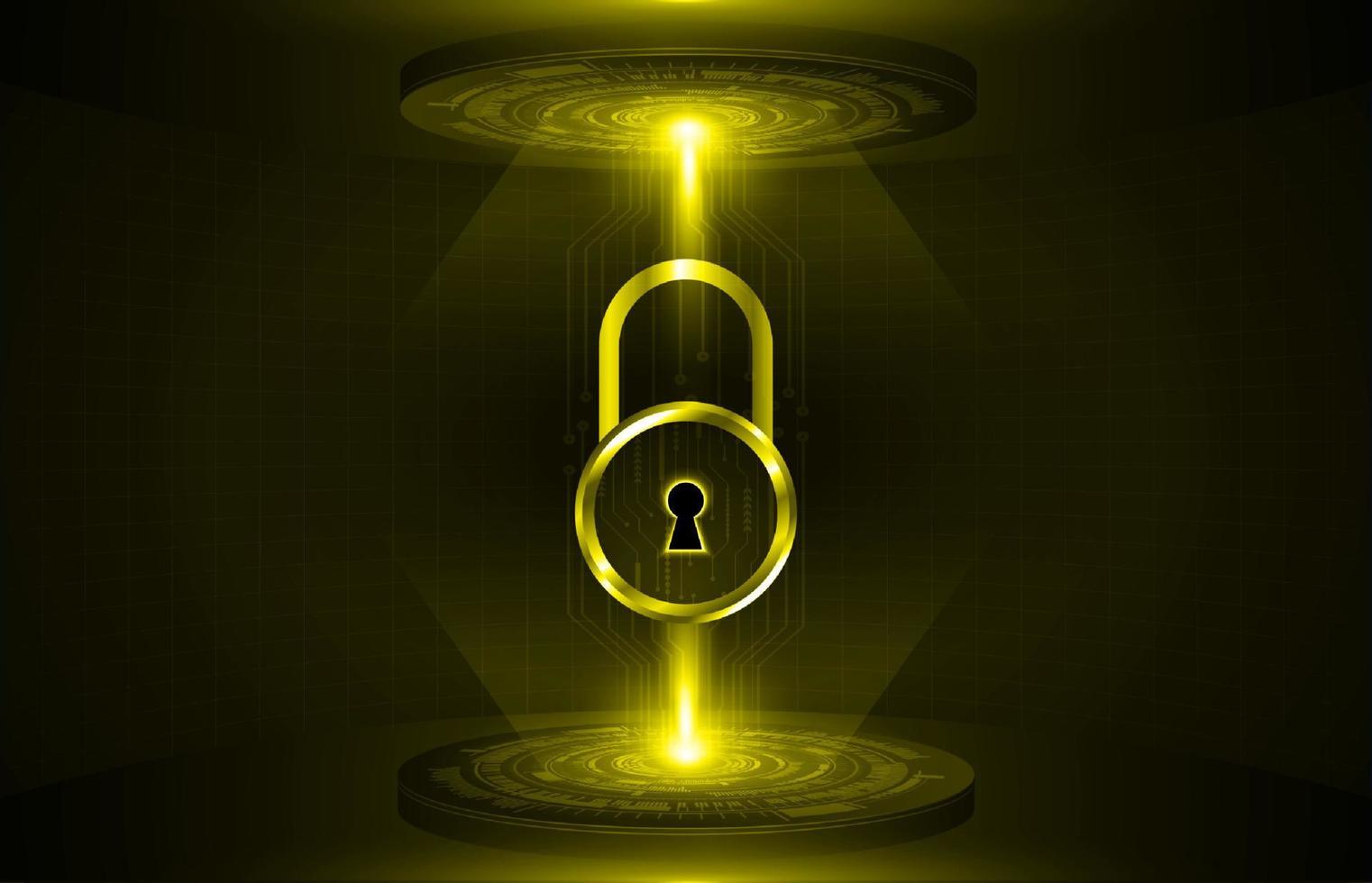 Modern Cybersecurity Technology Background with padlock vector