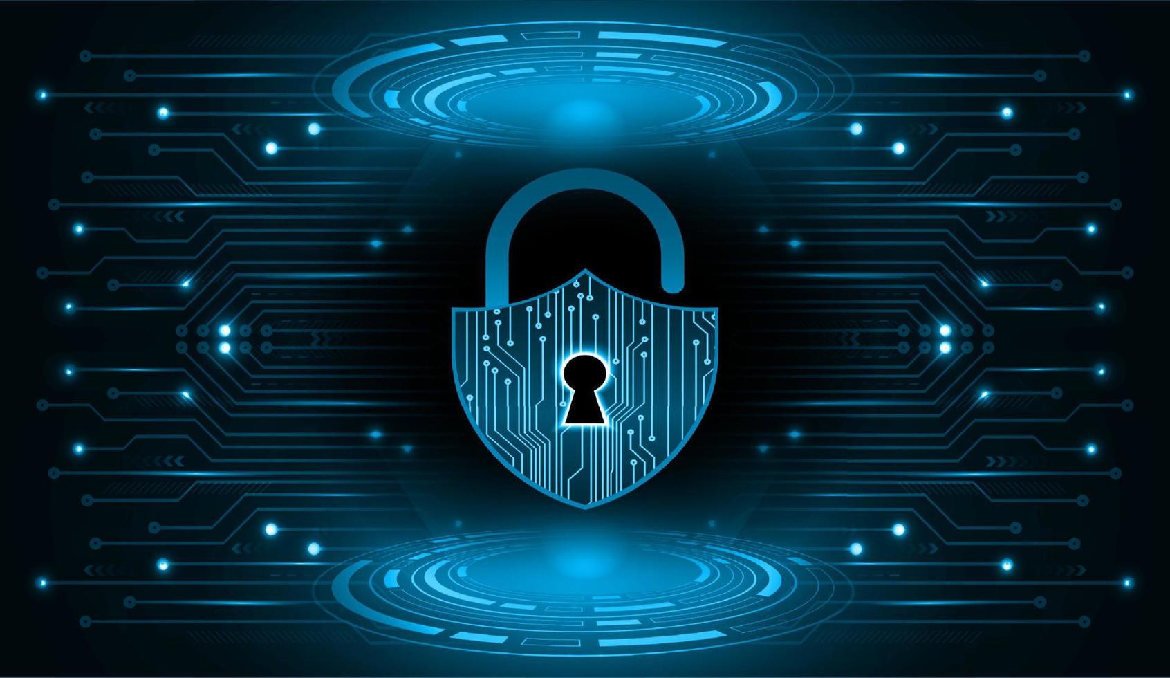 Modern Cybersecurity Technology Background with padlock vector