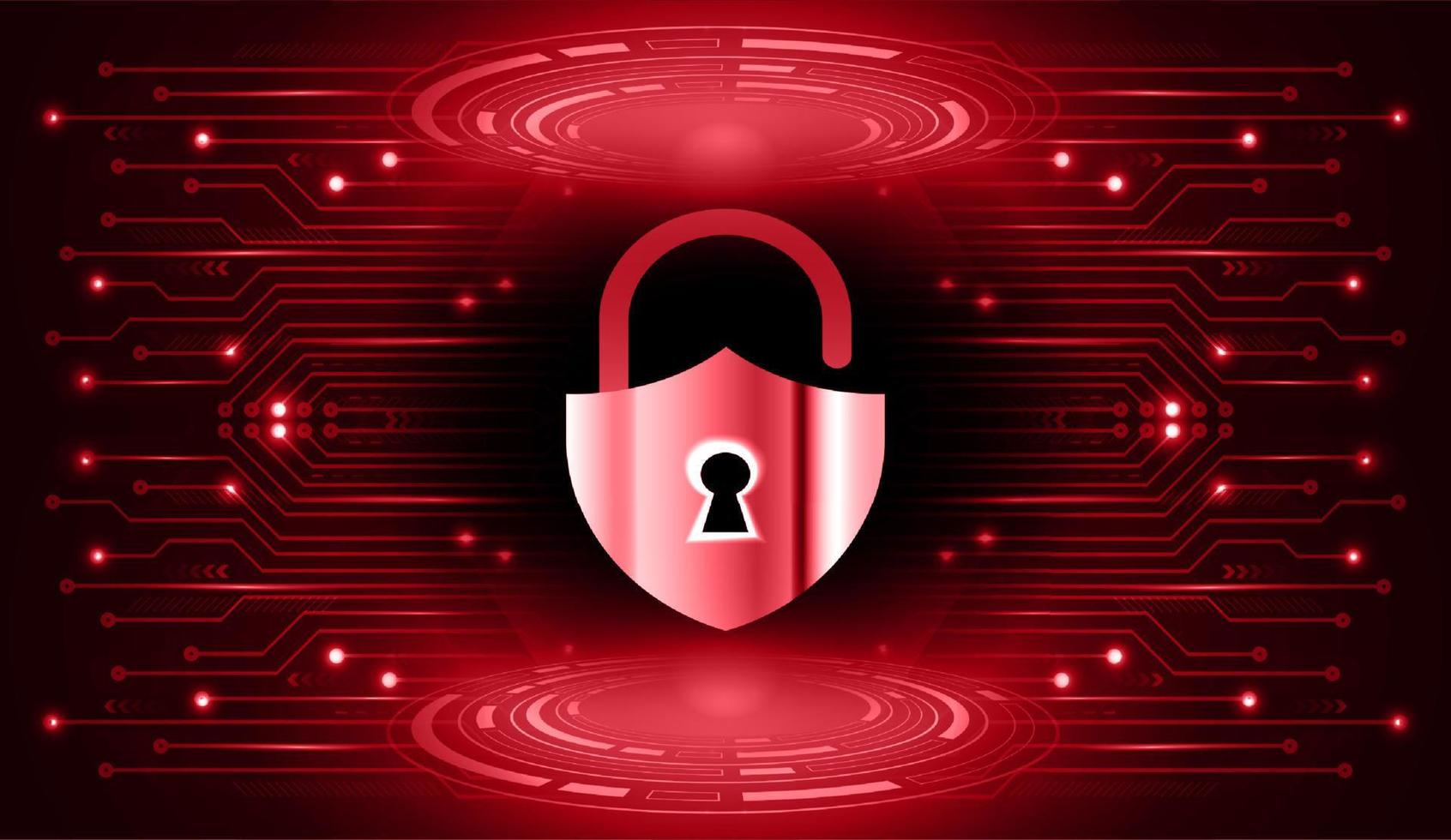 Modern Cybersecurity Technology Background with padlock vector