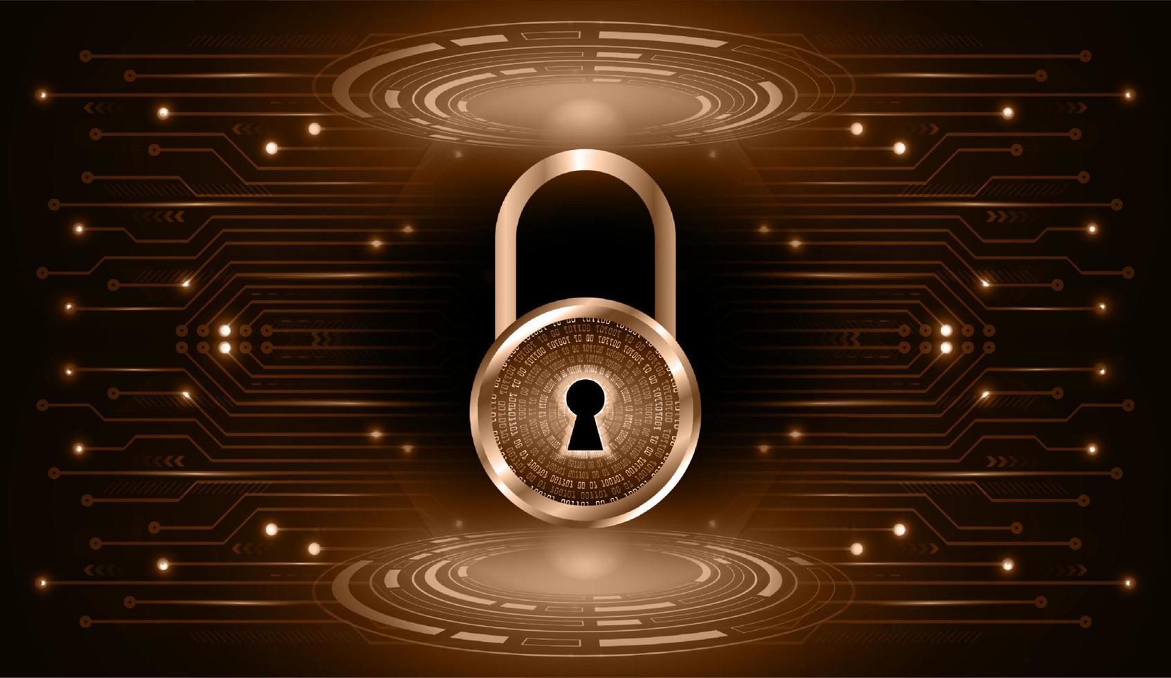 Modern Cybersecurity Technology Background with lock vector