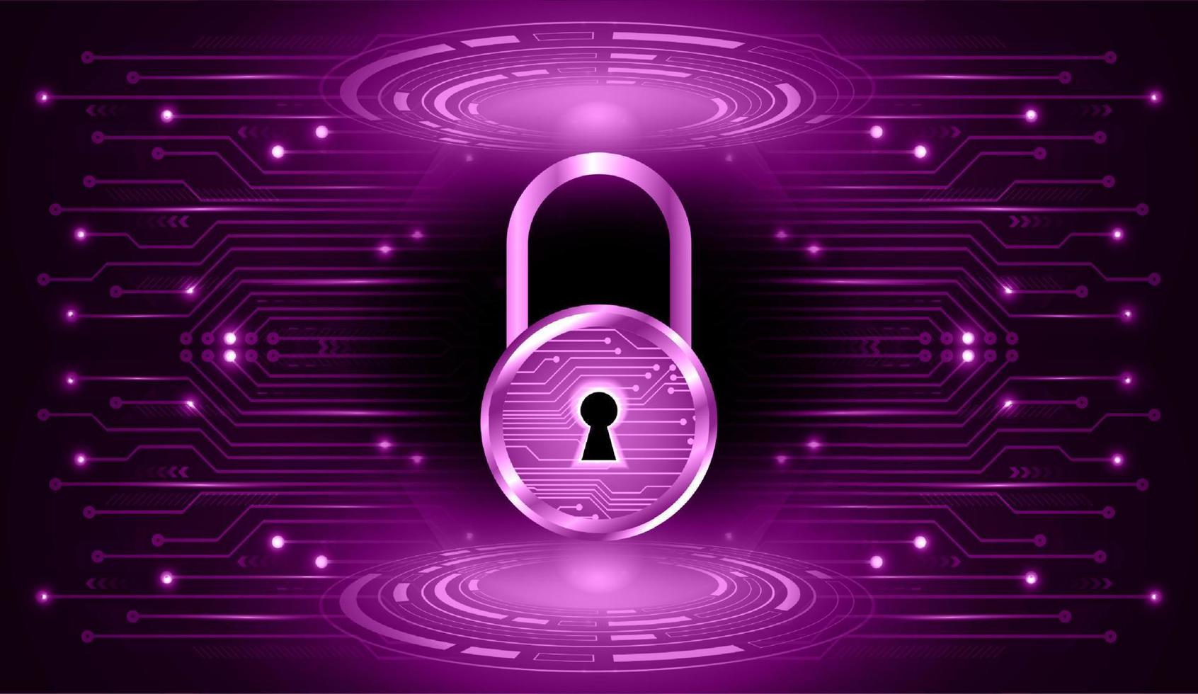 Modern Cybersecurity Technology Background with lock vector