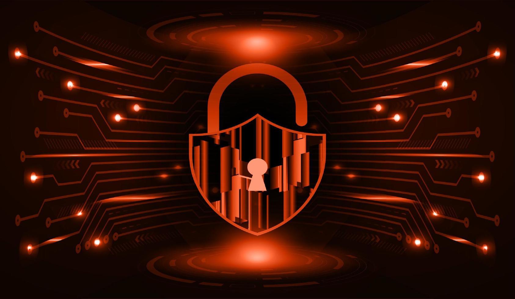 Modern Cybersecurity Technology Background with padlock vector