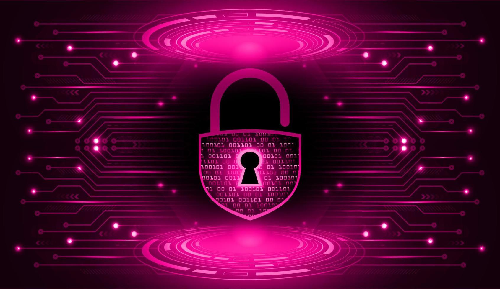 Modern Cybersecurity Technology Background with padlock vector