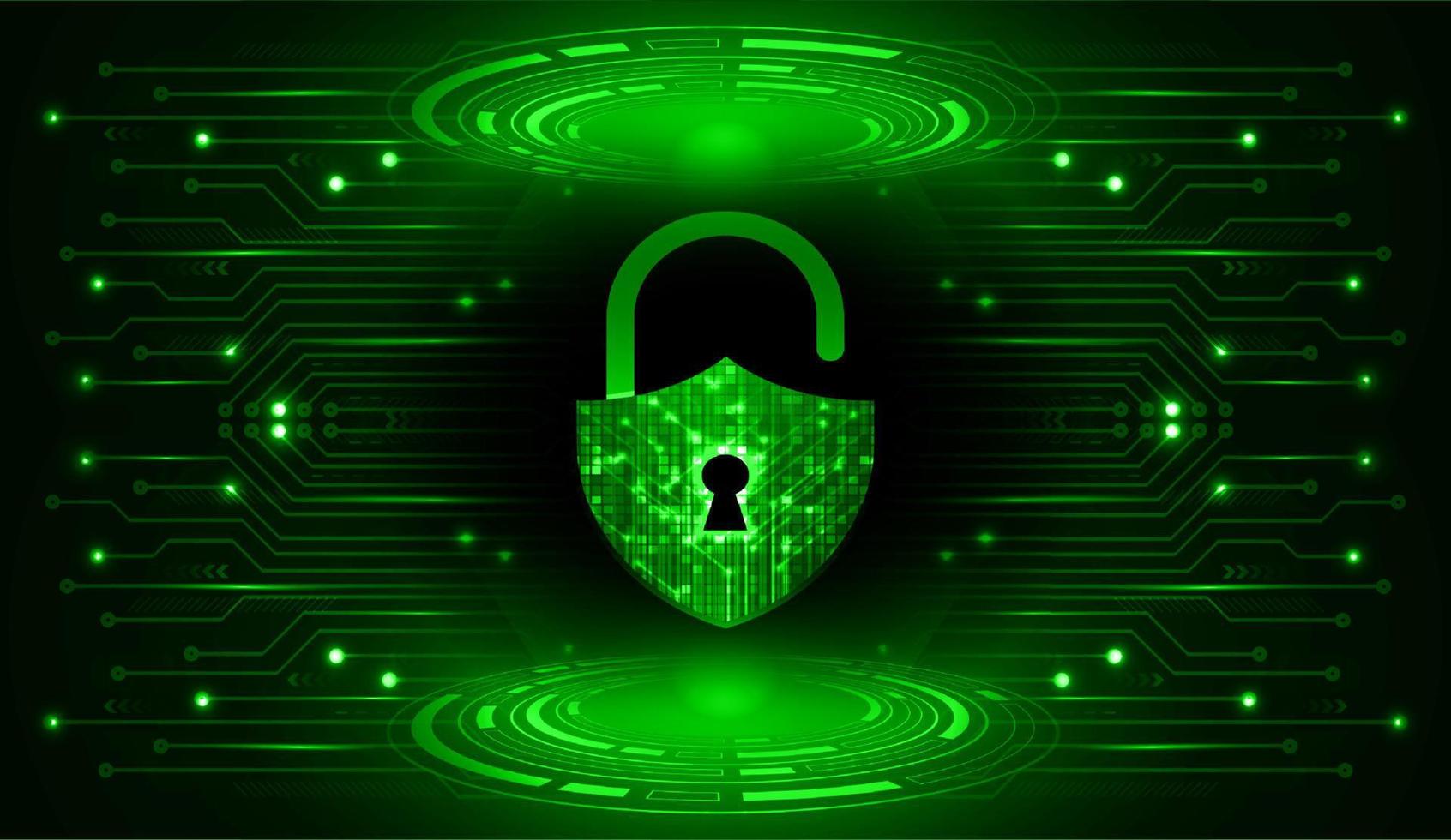 Modern Cybersecurity Technology Background with padlock vector