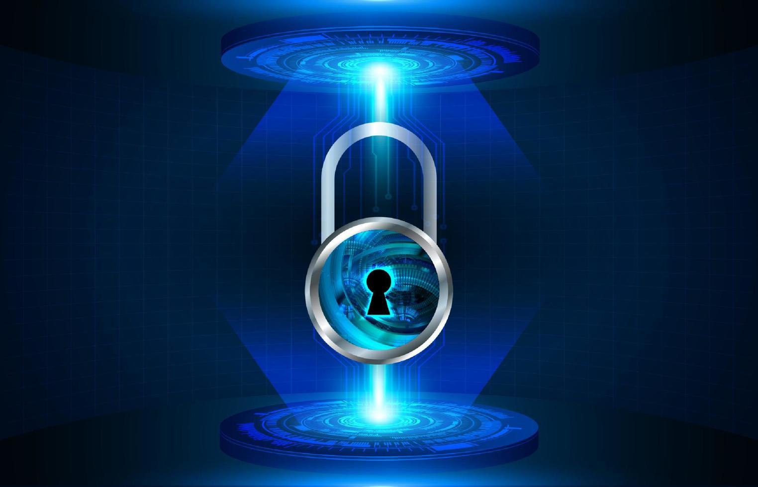 Modern Cybersecurity Technology Background with padlock vector