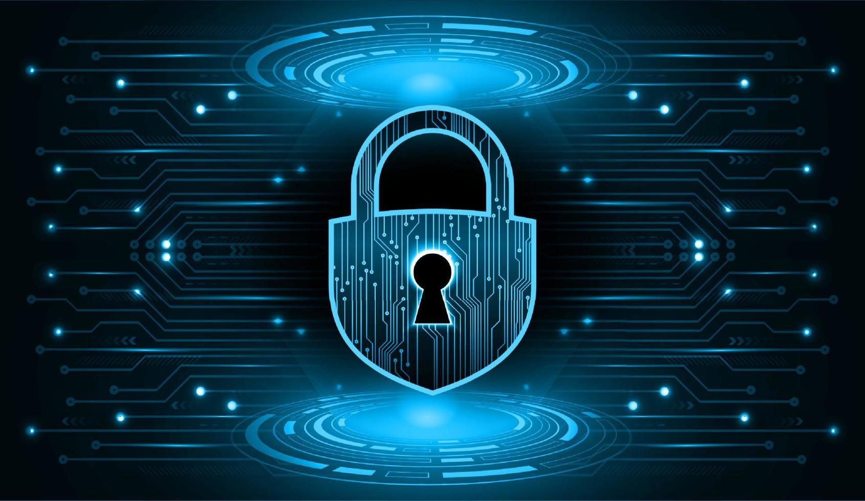 Modern Cybersecurity Technology Background with padlock vector