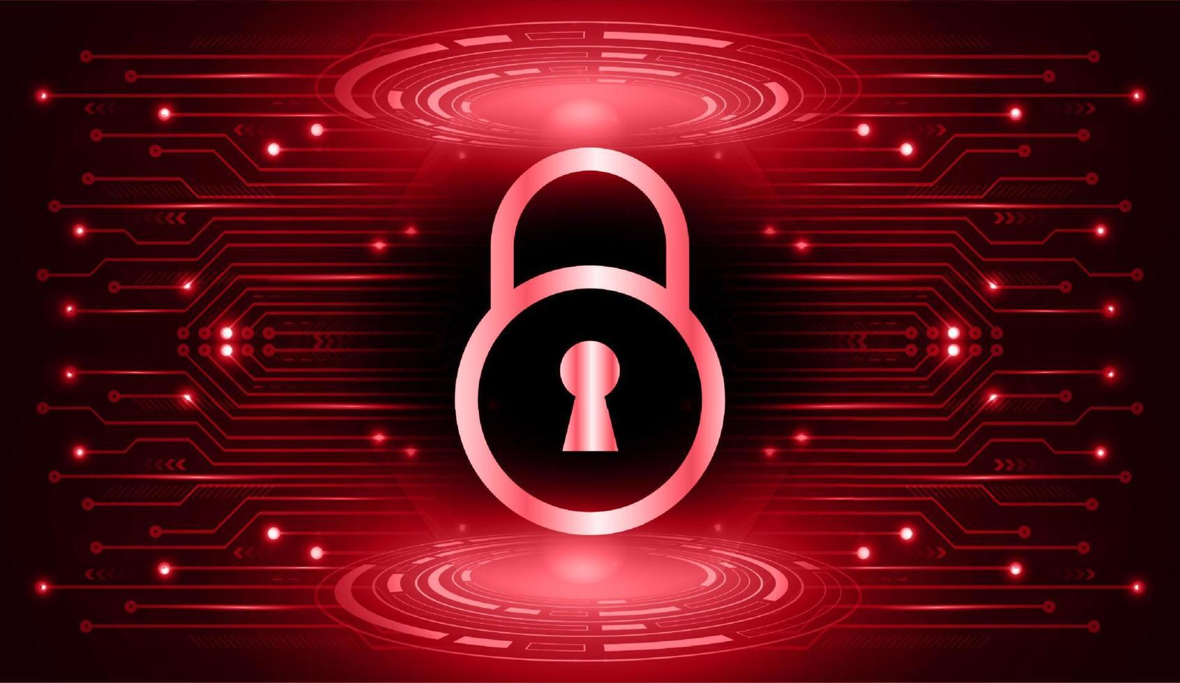 Modern Cybersecurity Technology Background with padlock vector