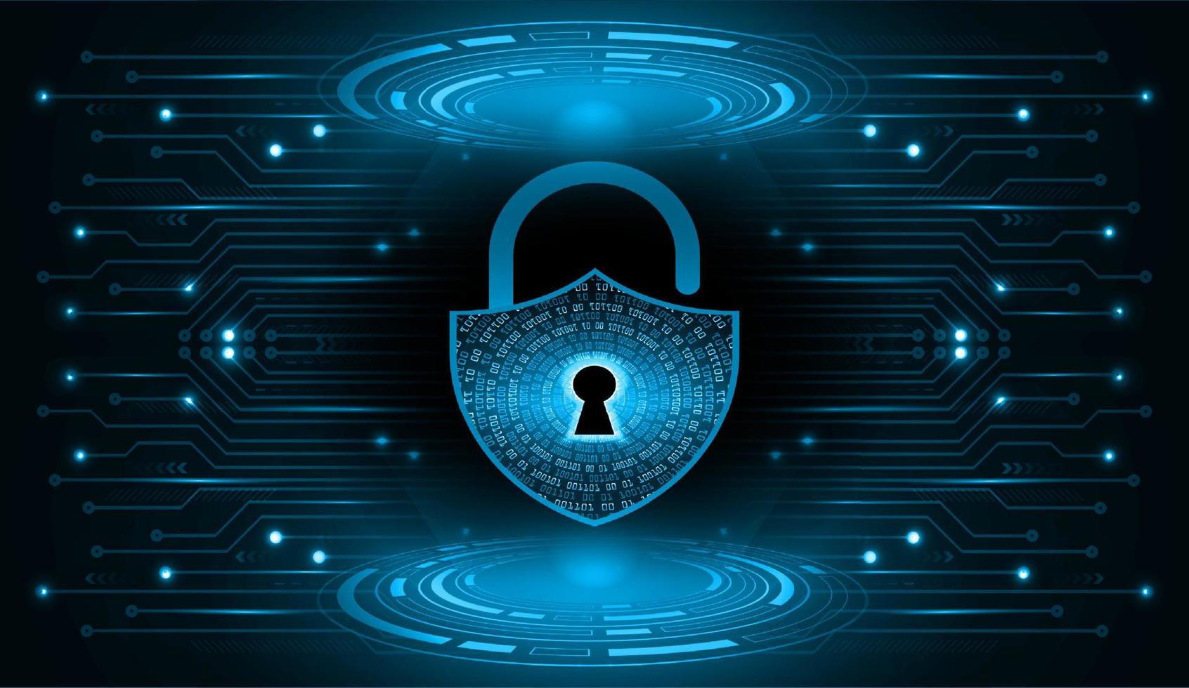 Modern Cybersecurity Technology Background with padlock vector