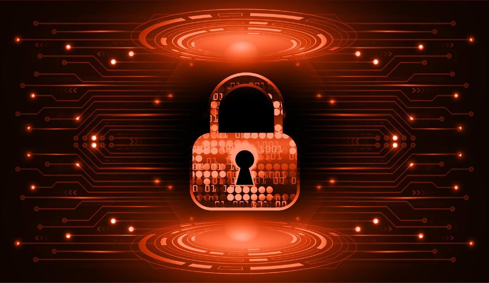 Modern Cybersecurity Technology Background with lock vector