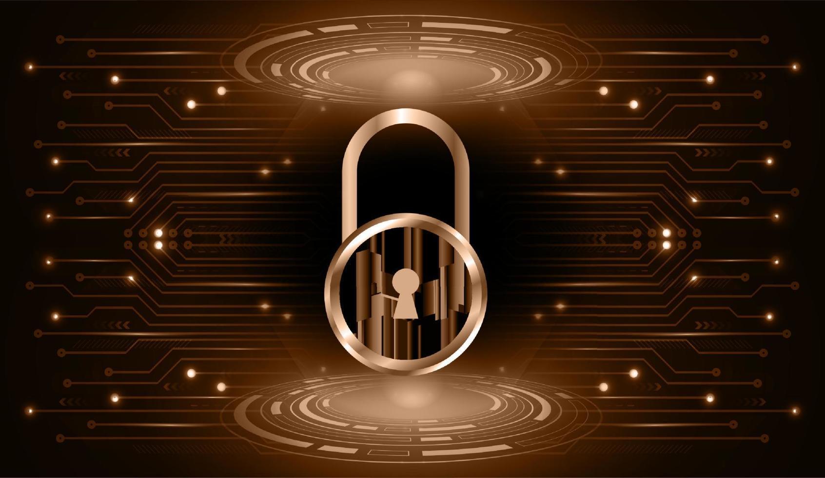 Modern Cybersecurity Technology Background with lock vector