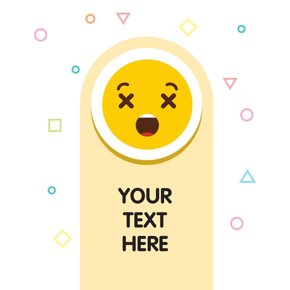 vector de diseño de icono de emoji muerto