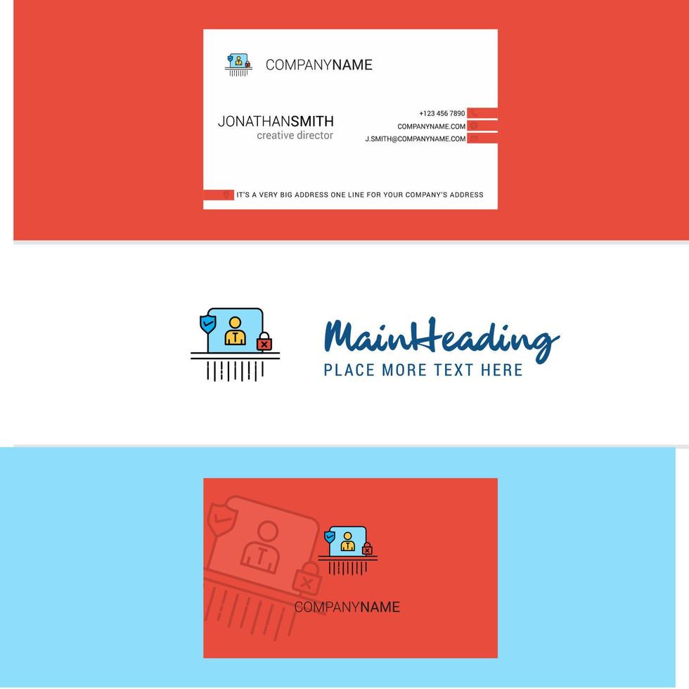 Beautiful Avatar Logo and business card vertical Design Vector